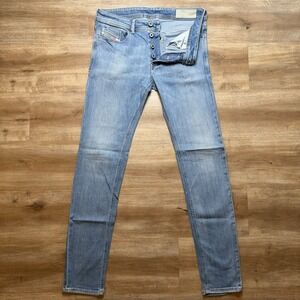 Diesel Jeans Men 31x32 Blue Sleenker-x Slim Skinny Stretch Denim Wash 0095G